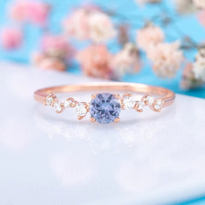 6 Pros and Cons about Alexandrite vs. Diamonds for Dainty Engagement Rings