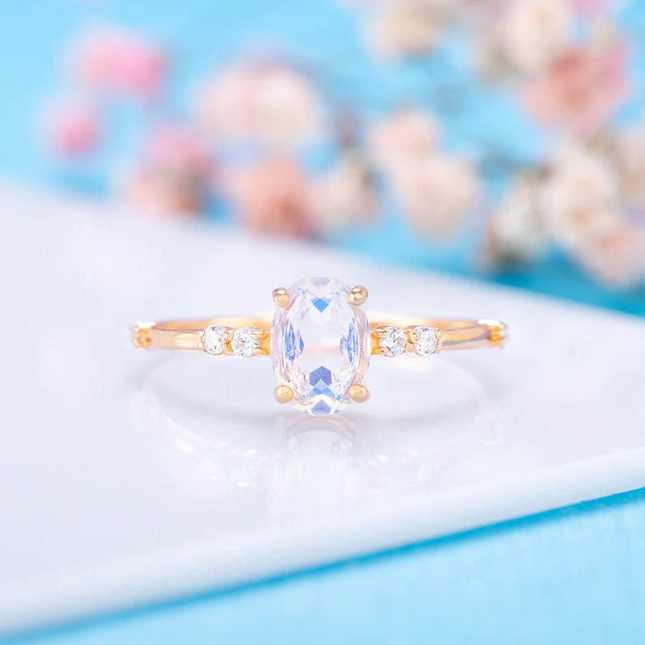 Diamond vs Moonstone for Engagement Rings