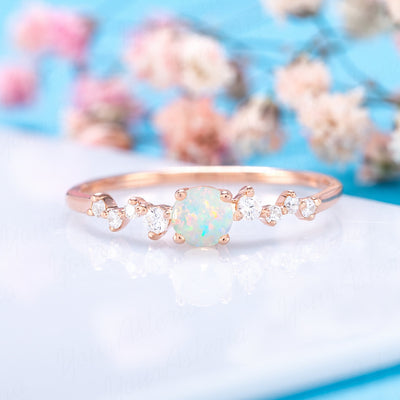 Shelly Engagement Promise Ring Heart Pink Opal Silver Women Ginger Lyne  Collection 