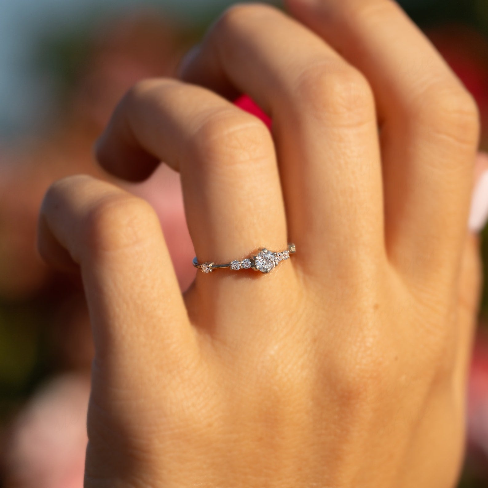 Promise Rings 925 Dainty 925 sterling silver diamond cz promise ring for her. READY TO S ...