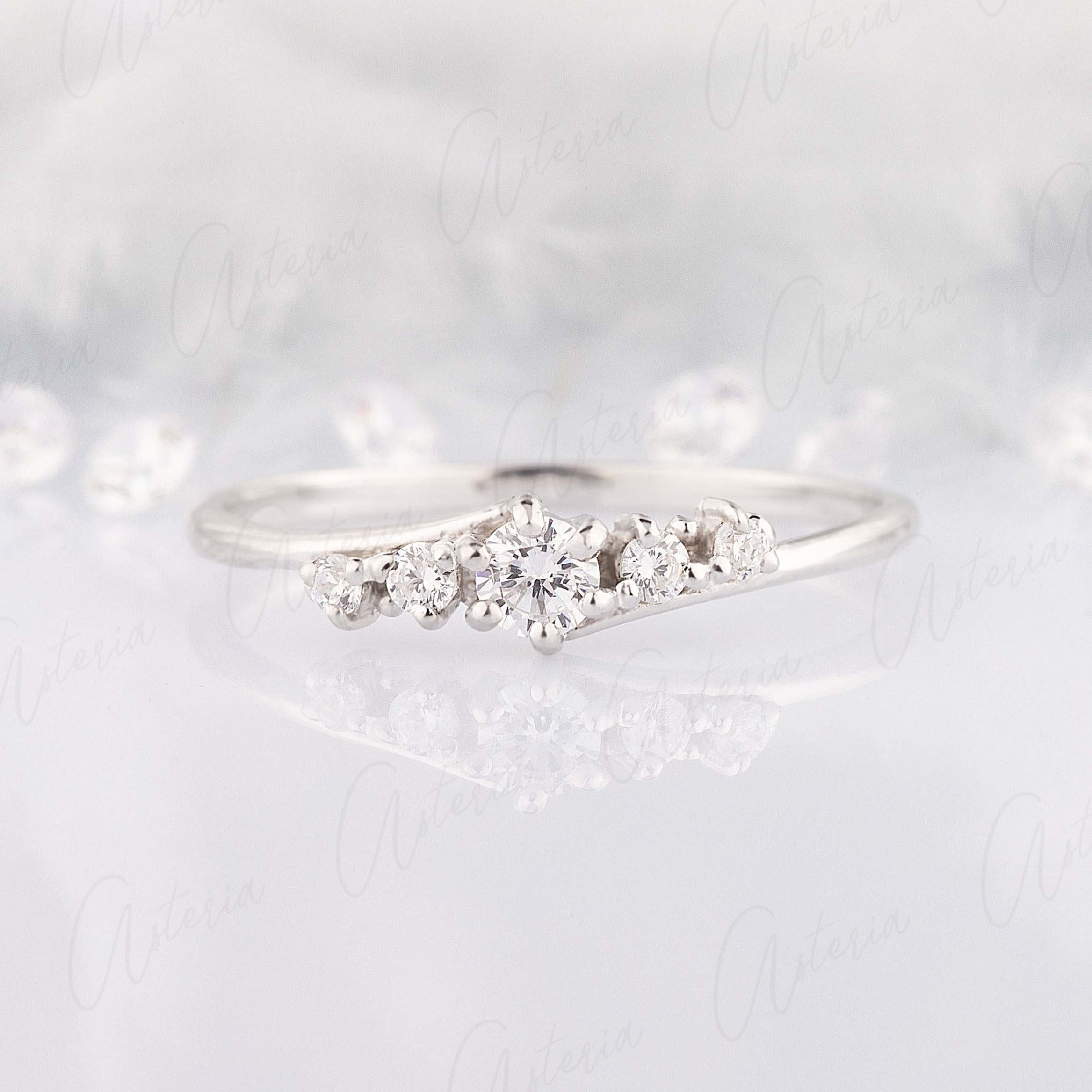 Dainty & elegant 925 sterling silver promise ring for her – YourAsteria